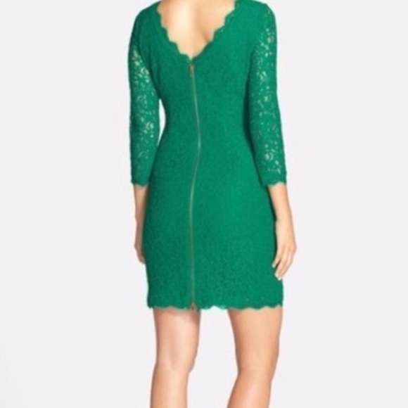 Adrienna Papell Emerald Green Cocktail Dress - Picture 2 of 4